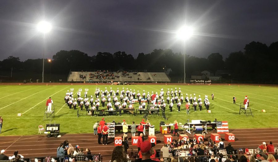 The+MHS+band+performed+at+halftime+during+the+Varsity+football+game+against+Fenton+High+School.+The+band+was+invited+to+perform+at+the+Detroit+Thanksgiving+Parade.+