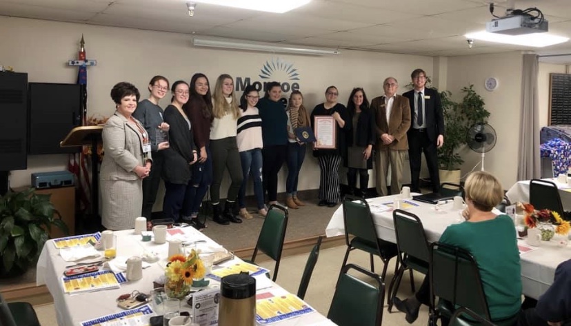 MHS Interact Club receives award for Homeless Awareness Week activities