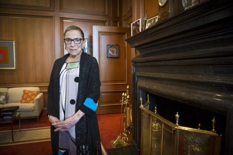 Justice Ginsburg in her Washington, D.C. Supreme Court chambers in 2014. File Photo from Associated Press.