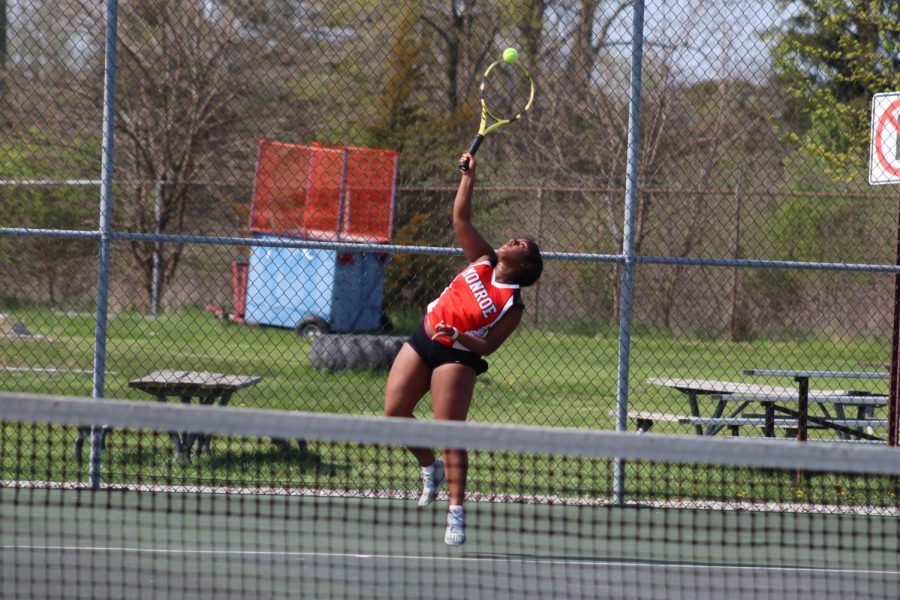 Monroe girls tennis plays Dexter on senior night